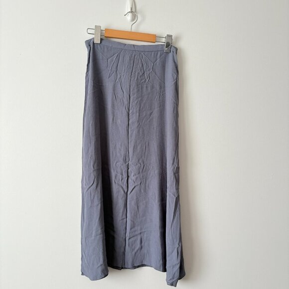 Aritzia Wilfred Flowy Midi Skirt Dusty Blue Size 4 - Picture 2 of 4